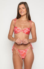 9.0 Swim Bianca Pink Floral Bikini Top