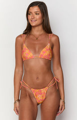 9.0 Swim Sumba Orange Floral Bikini Top