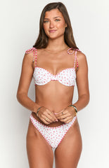 9.0 Swim Bianca Red Floral Bikini Top