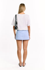 Adrianne Blue Striped Skort