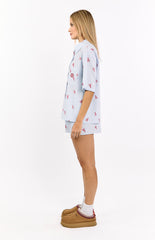 Alexea Lobster Print Pajama Shirt