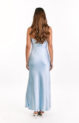 Alexia Blue Strapless Maxi Dress