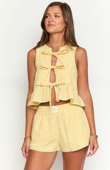 Baxter Yellow Gingham Shorts