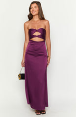 Coco Purple Strapless Maxi Dress