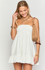 Daria White Strapless Mini Dress