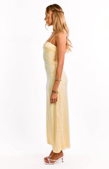 Ely Yellow Lace Maxi Formal Dress