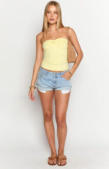 Forever Happy Yellow Strapless Top