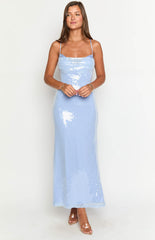 Georgia Blue Sequin Maxi Dress