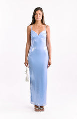 Honey Blue Sequin Maxi Dress
