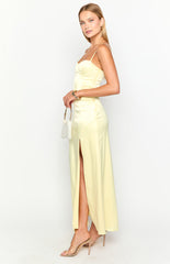 Lailani Yellow Corset Maxi Dress