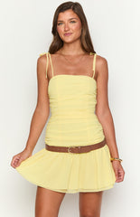 Milly Yellow Mini Dress
