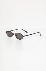 Otra Eyewear Rosie Black Oval Sunglasses