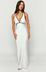 Rebel Rose Black And White Contrast Maxi Dress