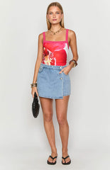 Shelby White Orchid Print Cami