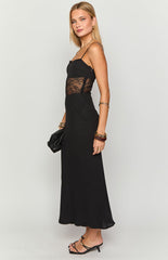 Sophee Black Lace Maxi Dress