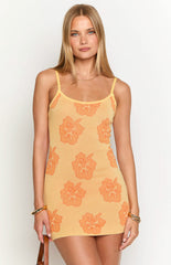 Sunie Yellow Knit Mini Dress