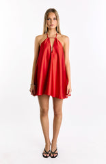 Sympathy Red Halter Neck Mini Dress