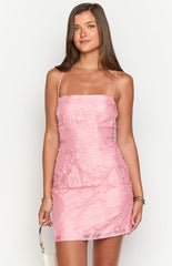 Tracye Pink Floral Mini Dress