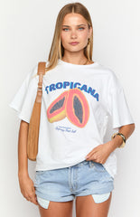 Tropicana White Tee