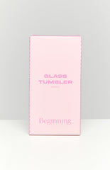 Twinkle Pink Bow Glass Tumbler