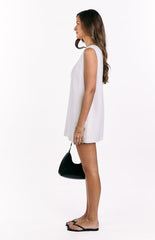 Wynn White Linen Shift Mini Dress