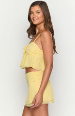 Zyra Yellow Crop Top