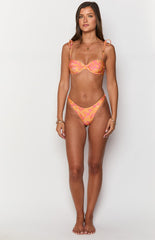 9.0 Swim Bianca Orange Floral Bikini Top