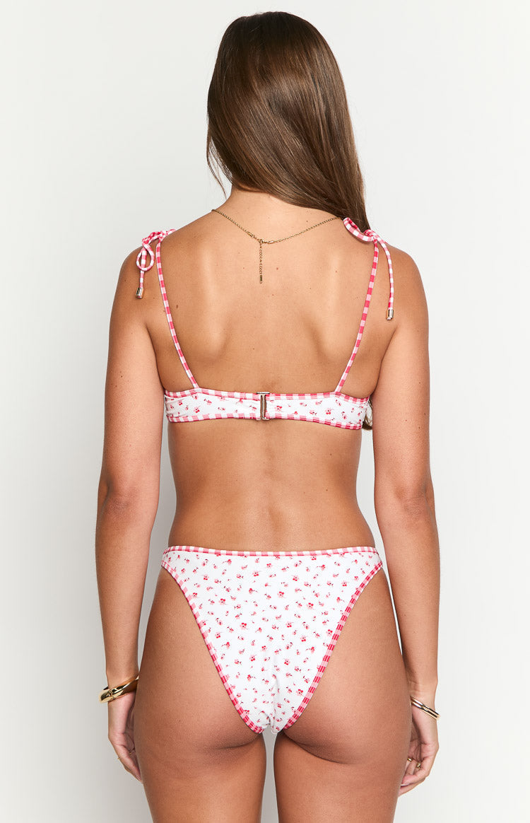 9.0 Swim Bianca Red Floral Bikini Top