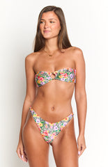 9.0 Swim Raven White Zebra Floral Bikini Top