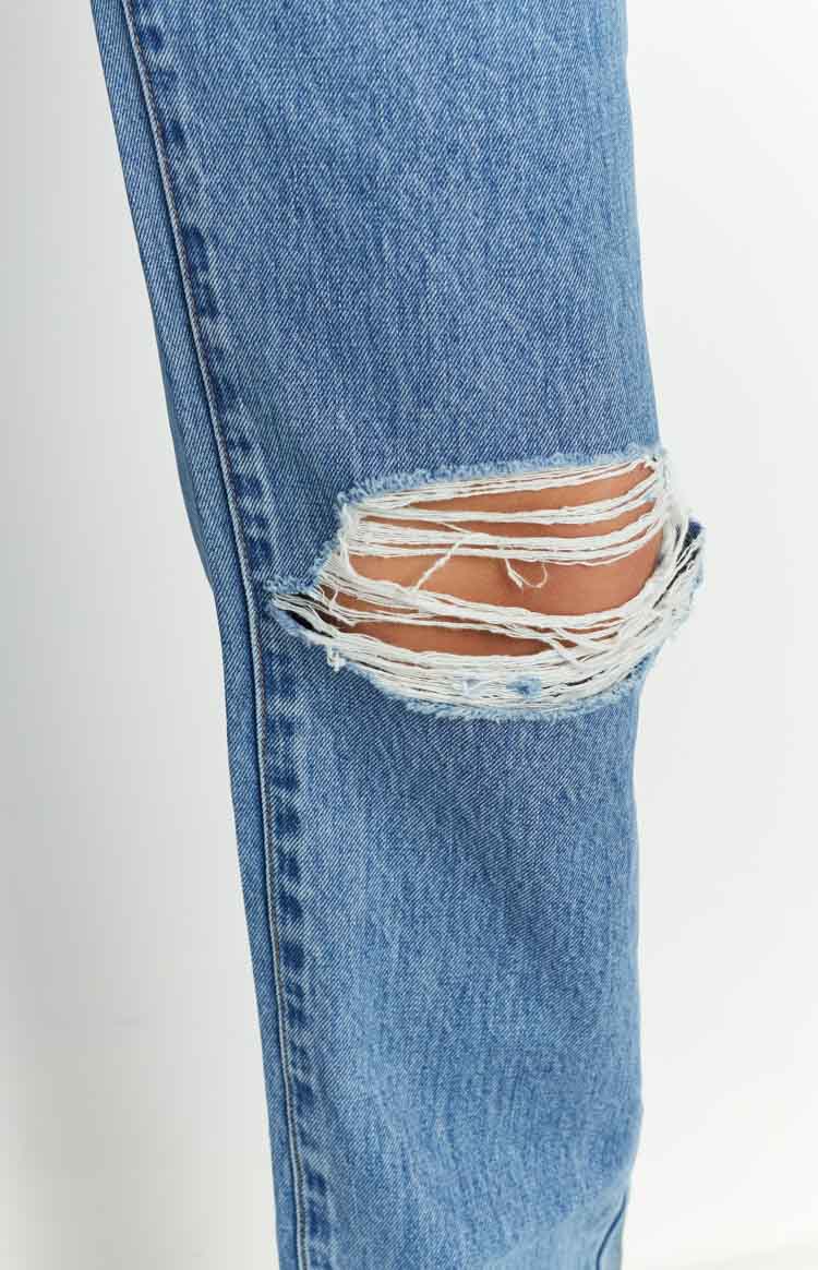 ABRAND A 94 High Straight Georgia Rip Blue Jeans