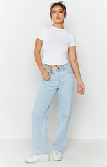 ABRAND A Bleached Stone Slouch Jeans