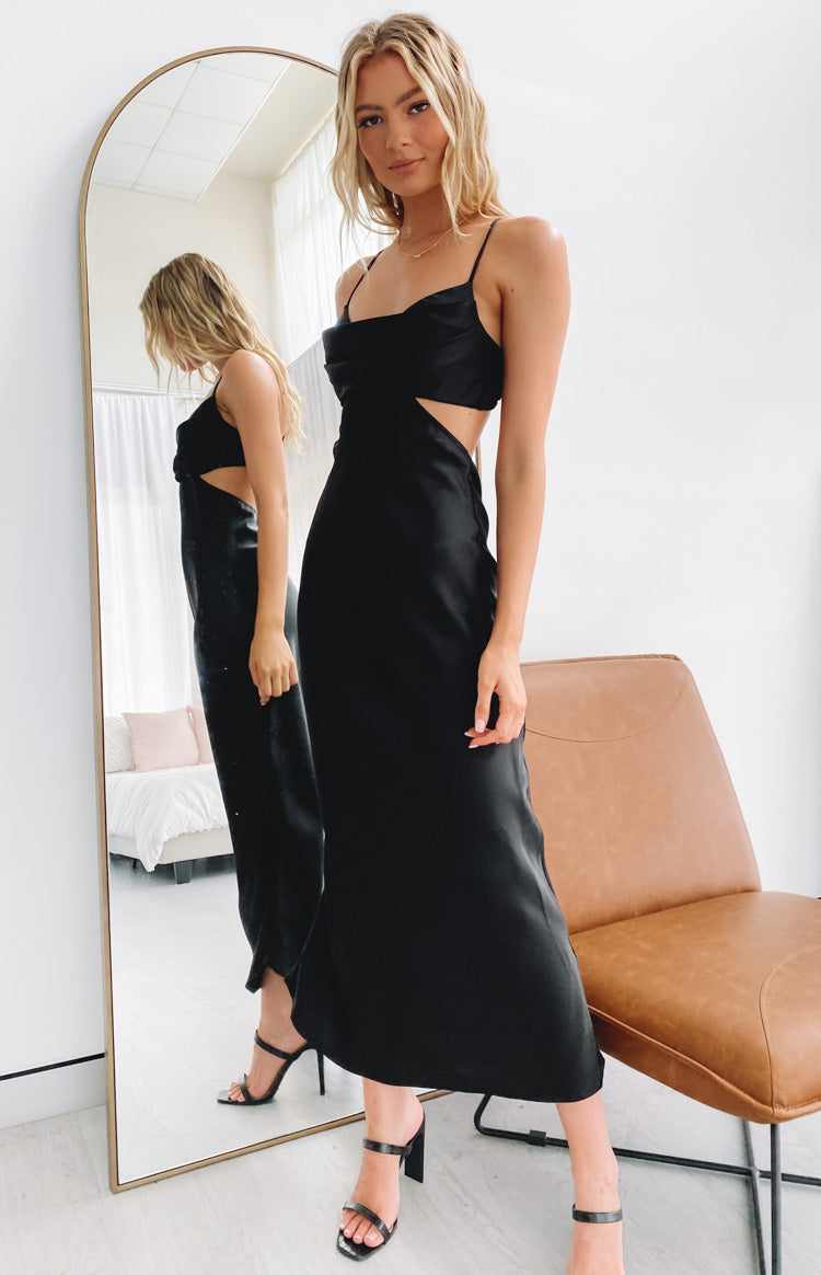 Taleah Cut Out Maxi Dress Black