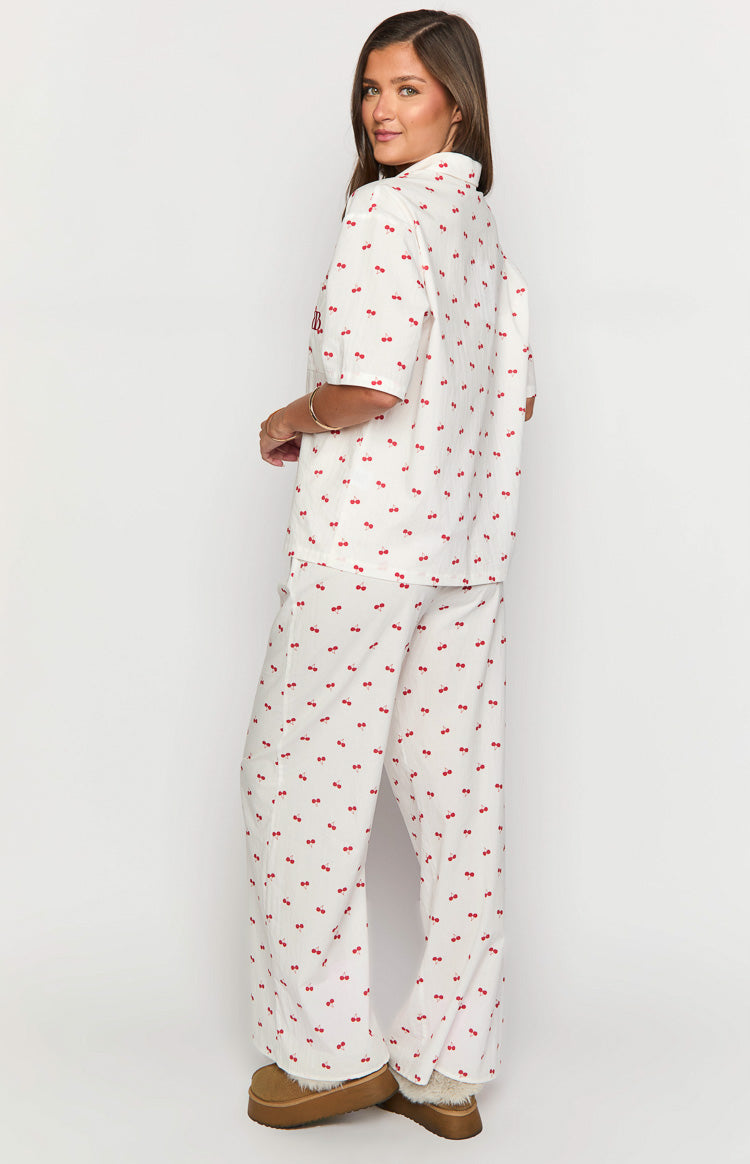 Alexea Cherry Print Pajama Pants