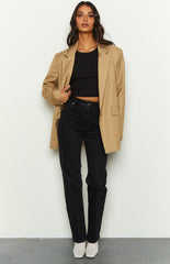 Abrand Chelsea High Straight Organic Black Jeans