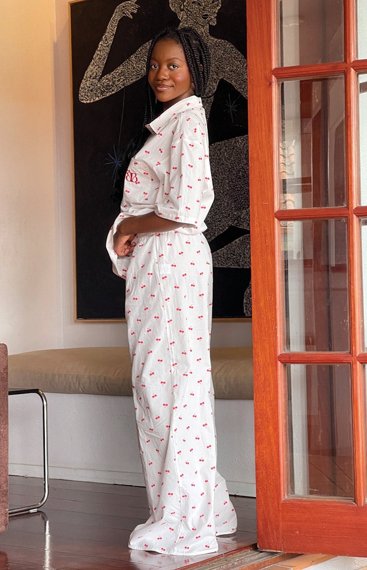 Alexea Cherry Print Pajama Pants