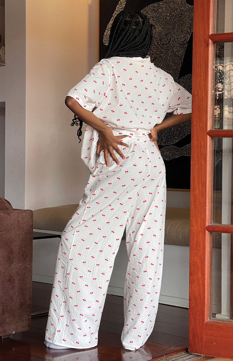 Alexea Cherry Print Pajama Pants