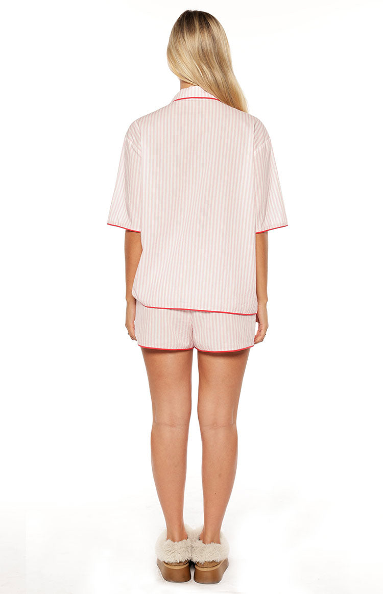 Alexea Pink Stripe Pajama Shirt
