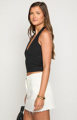 Amora Black Crop Top