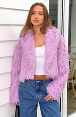Amy Purple Fringe Jacket