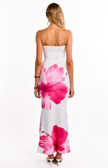 Arizona Pink Floral Print Maxi Dress