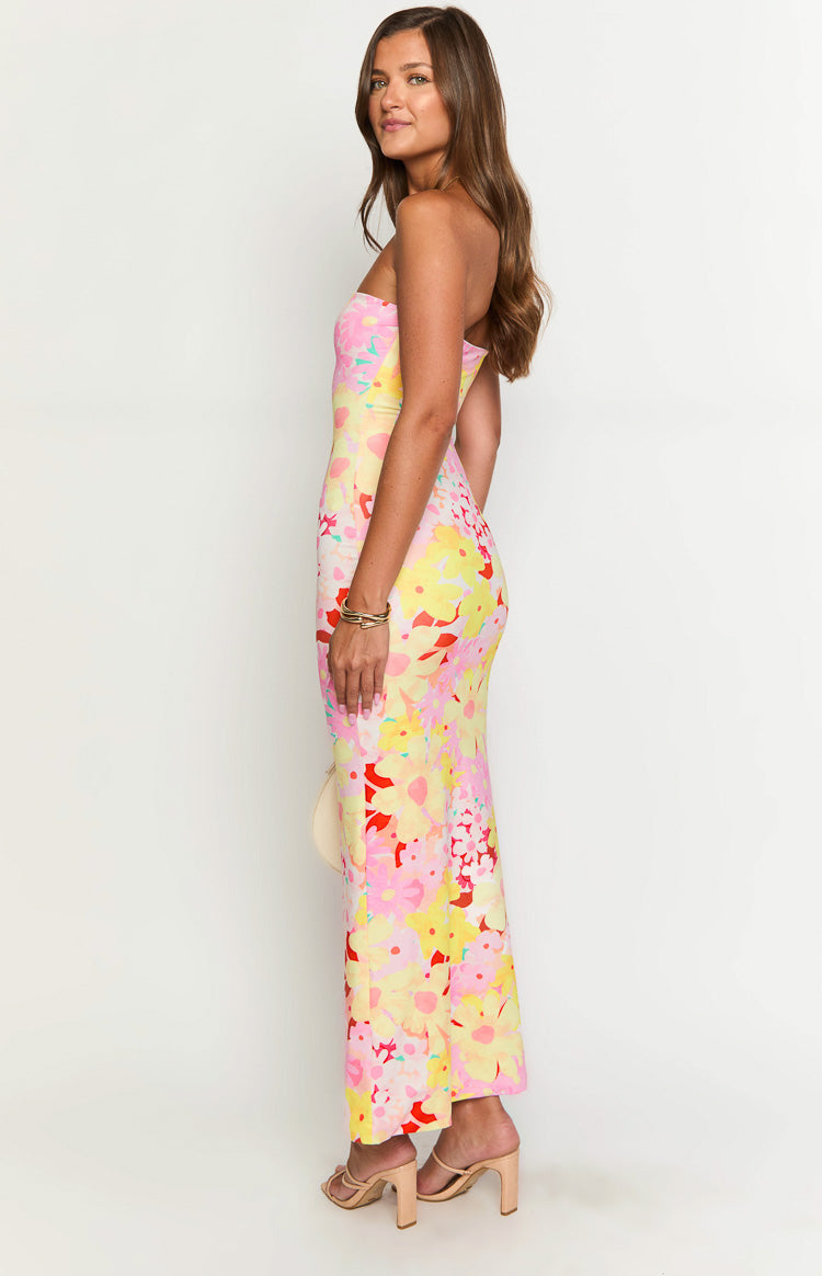 Arizona Strawberry Girl Print Maxi Dress