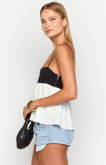 Ashka White Contrast Top