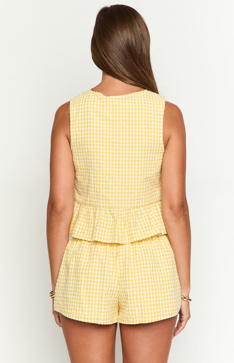 Baxter Yellow Gingham Top