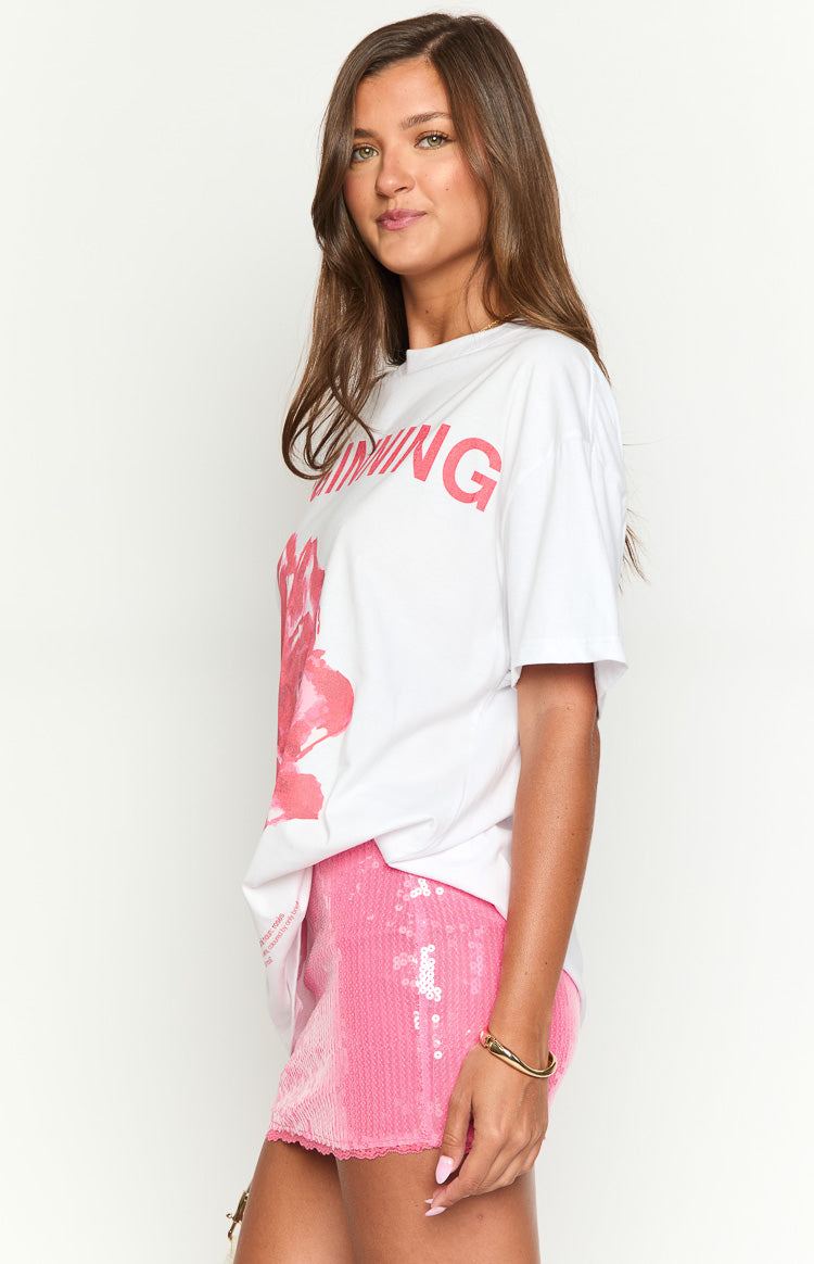 Beginning Rose White Tee