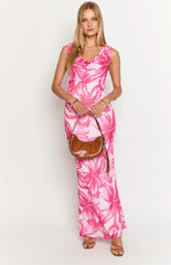 Blessings Pink Floral Maxi Dress