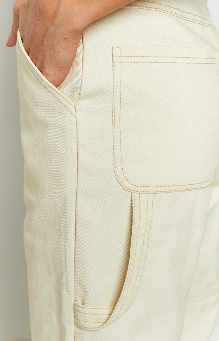 Allira Cream Carpenter Pants