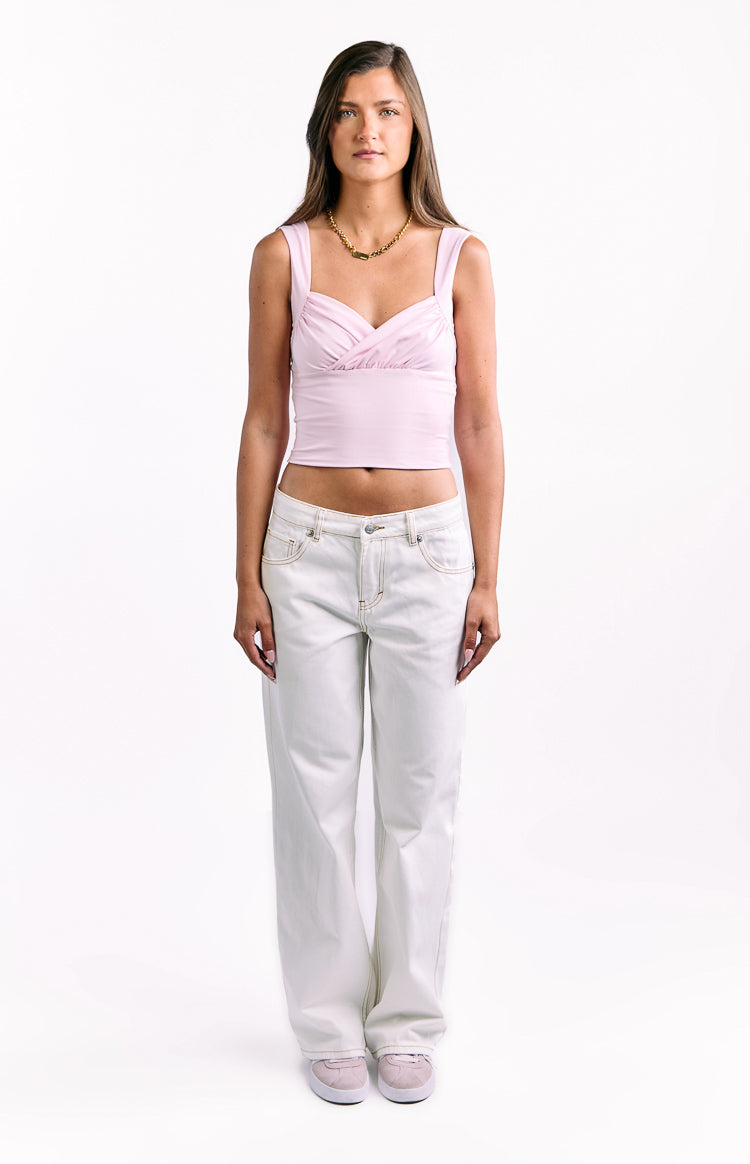 Charli White Low Waist Baggy Leg Jeans