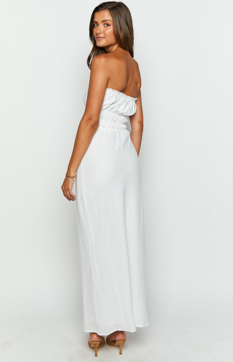 Charlotte White Strapless Maxi Dress