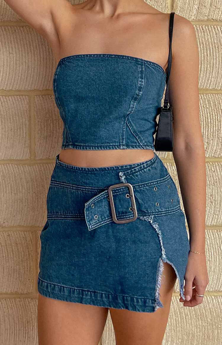 Elouise Denim Tube Top