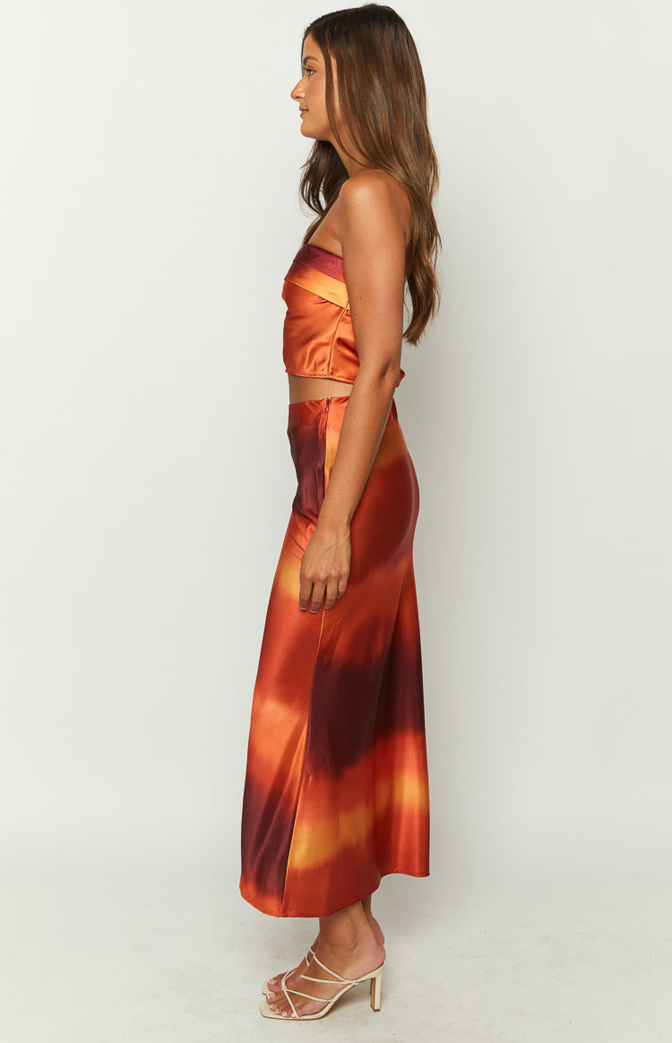 Esme Sunset Print Maxi Skirt